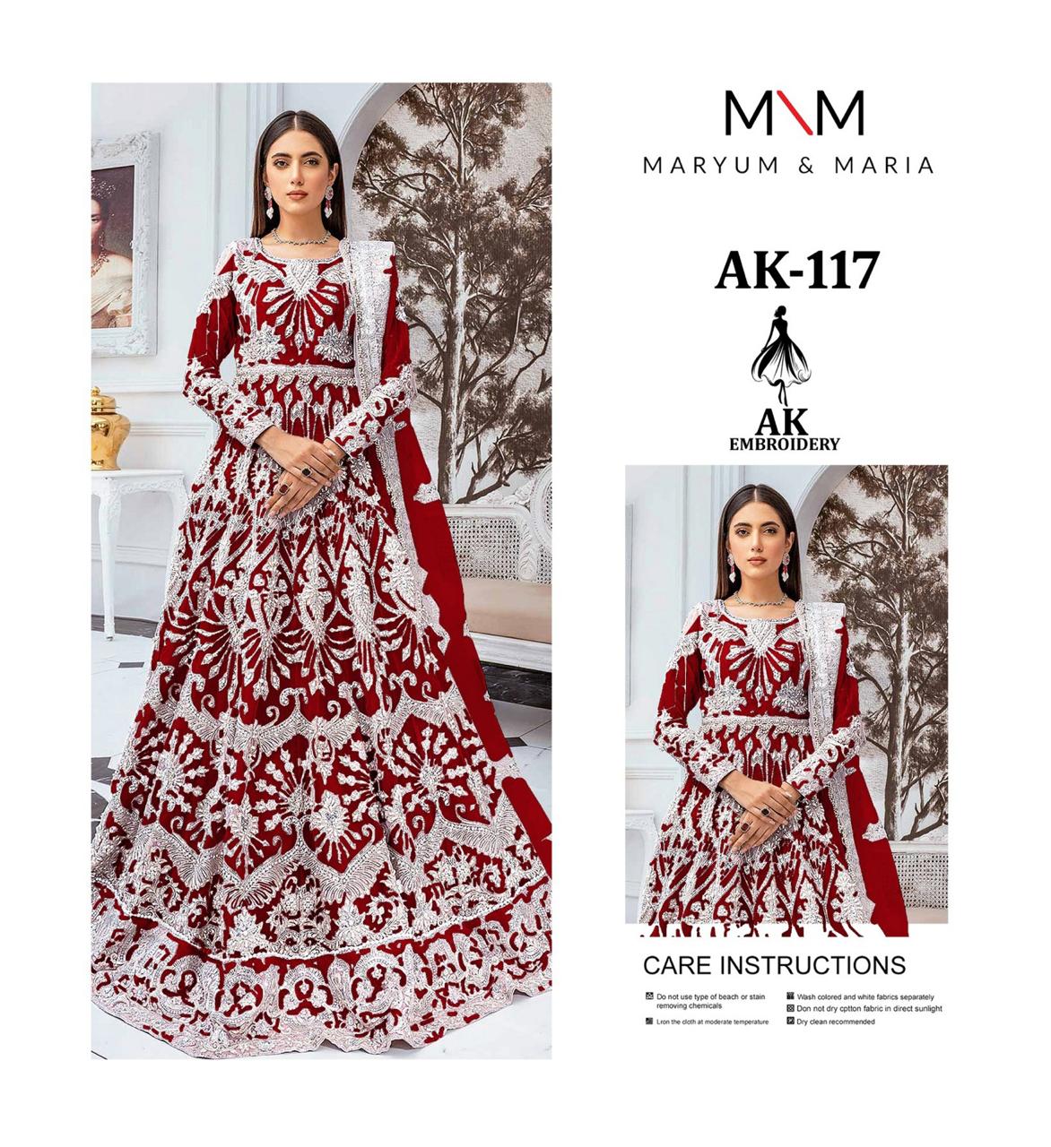Maryum & Maria  Luxury Heavy Embroidered Formal Maxi Dress