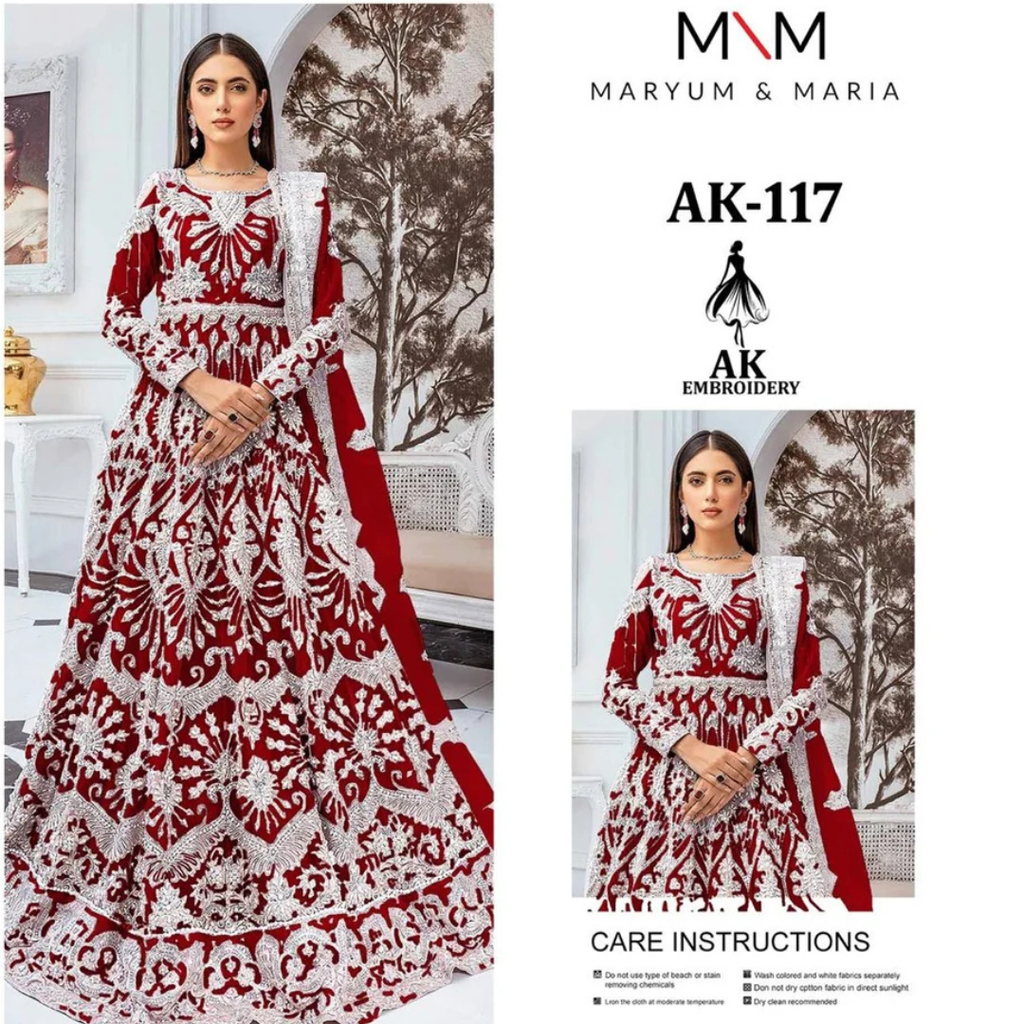 Maryum & Maria  Luxury Heavy Embroidered Formal Maxi Dress