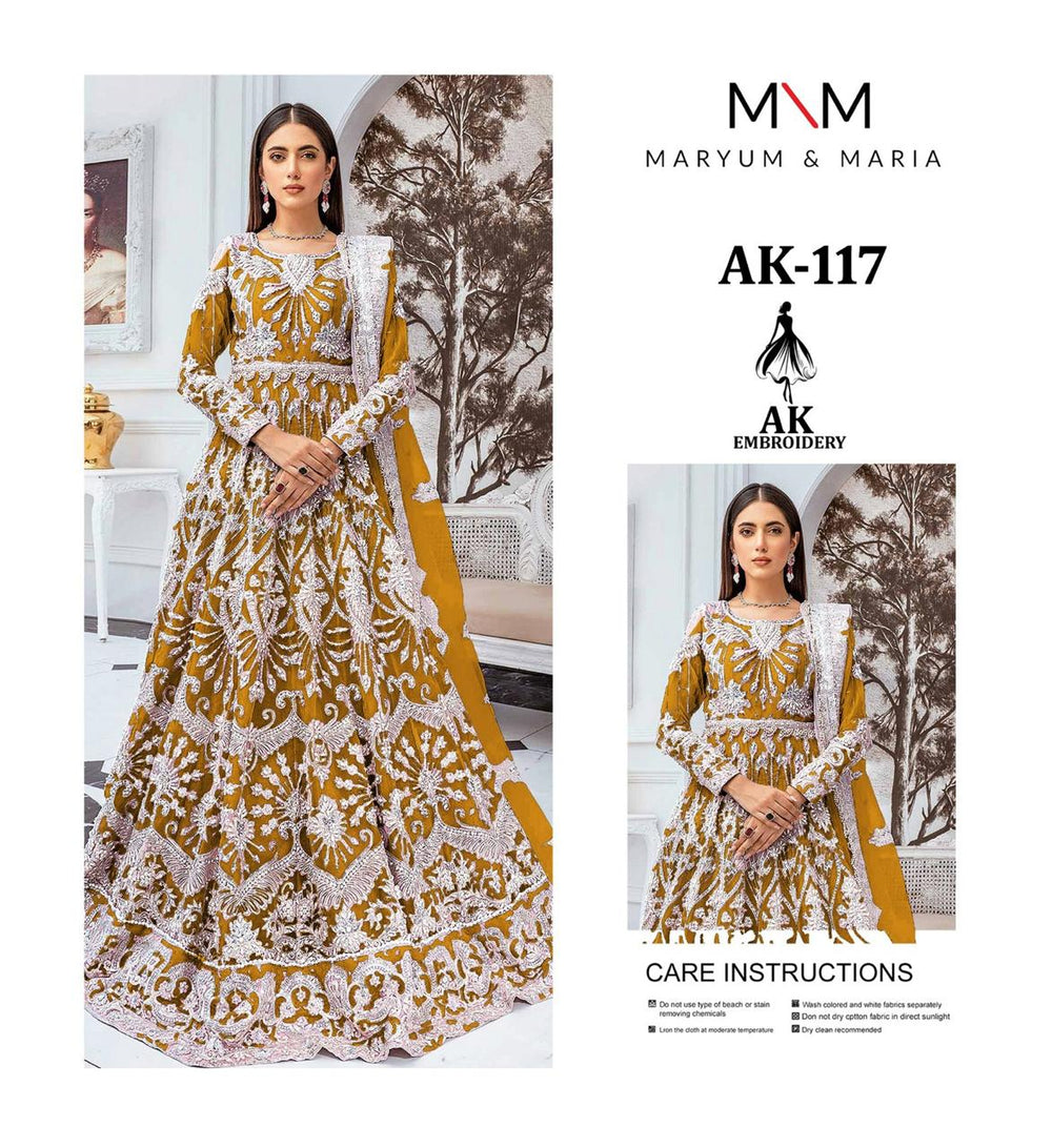 Maryum & Maria  Luxury Heavy Embroidered Formal Maxi Dress