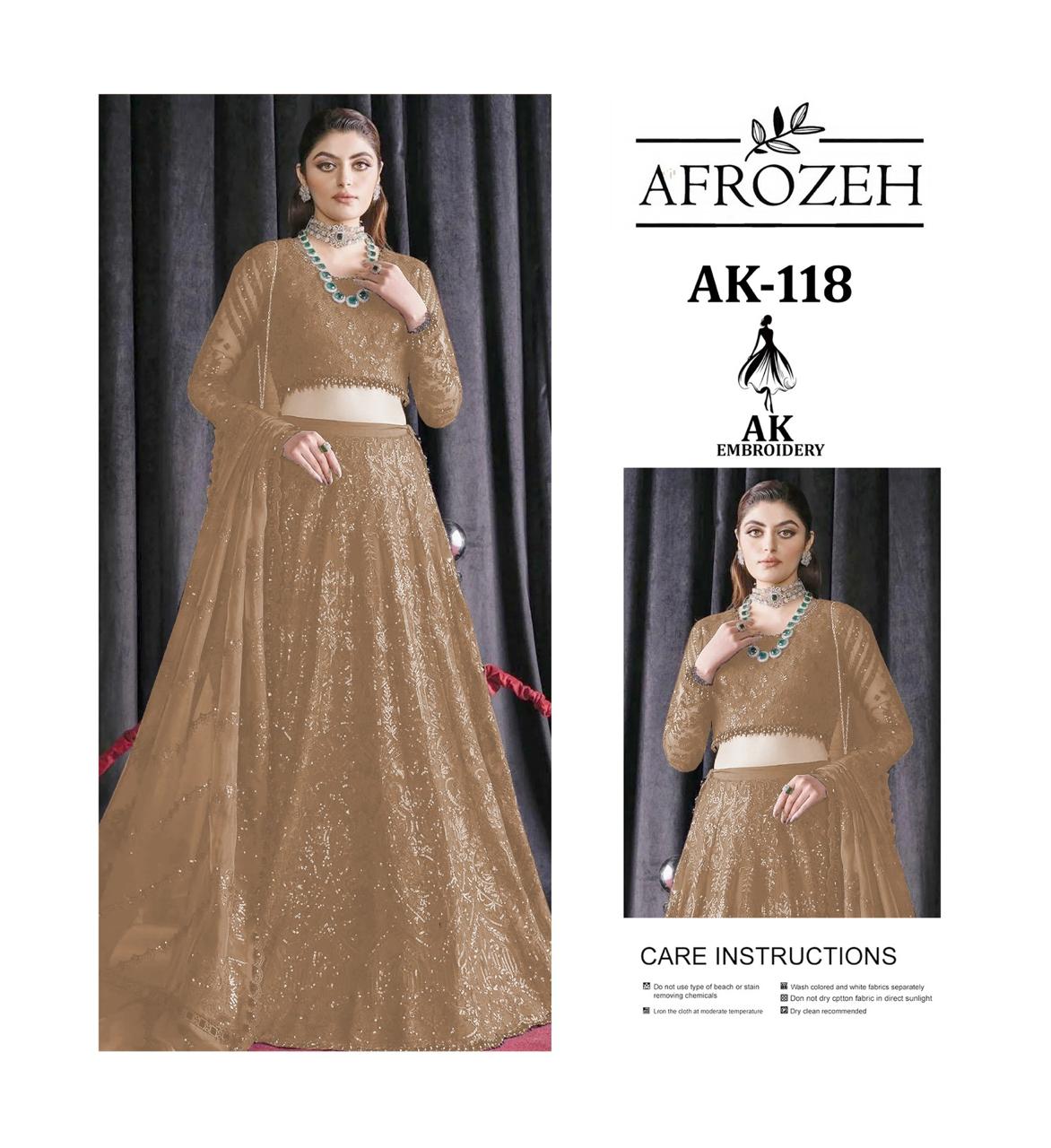 Afrozeh  Luxury Embroidered Formal Lehenga Set