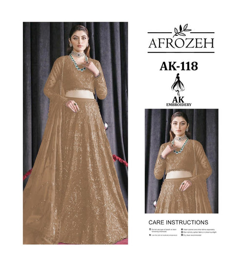 Afrozeh  Luxury Embroidered Formal Lehenga Set