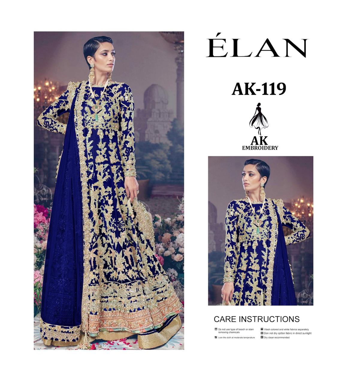 Élan AK-119 Luxury Heavy Embroidered Formal Peshwas