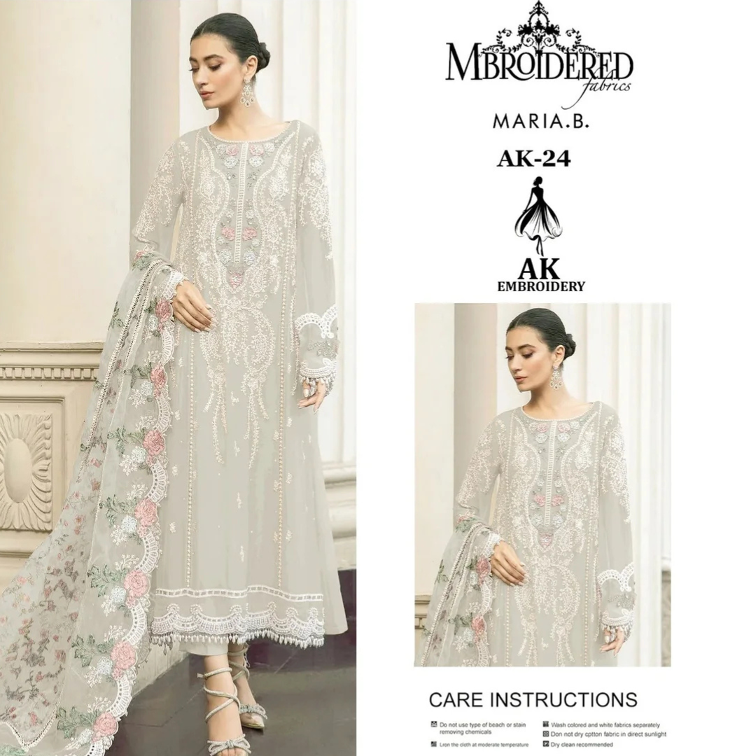 Maria.B AK-24 Luxury Embroidered A-Line Formal Suit