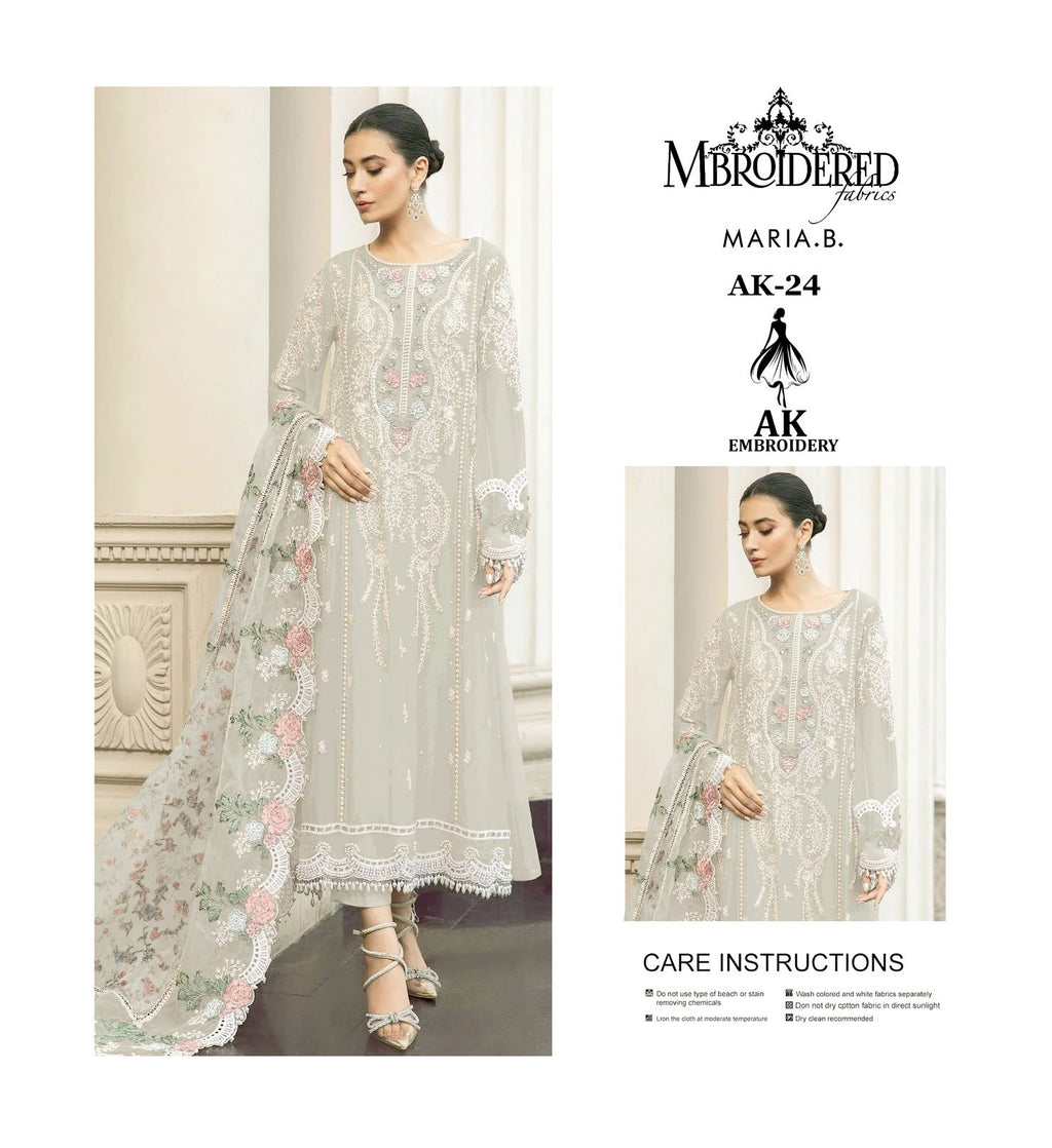 Maria.B AK-24 Luxury Embroidered A-Line Formal Suit