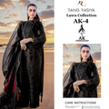 Rang Rasiya AK-4 Black Embroidered Lawn Ensemble